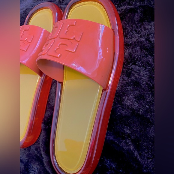 Tory Burch bubble Jelly Slides 💯 authentic - Picture 3 of 6